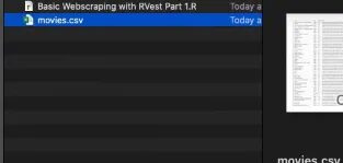 Web Scraping with R (using rvest) & Saving Data in CSV
