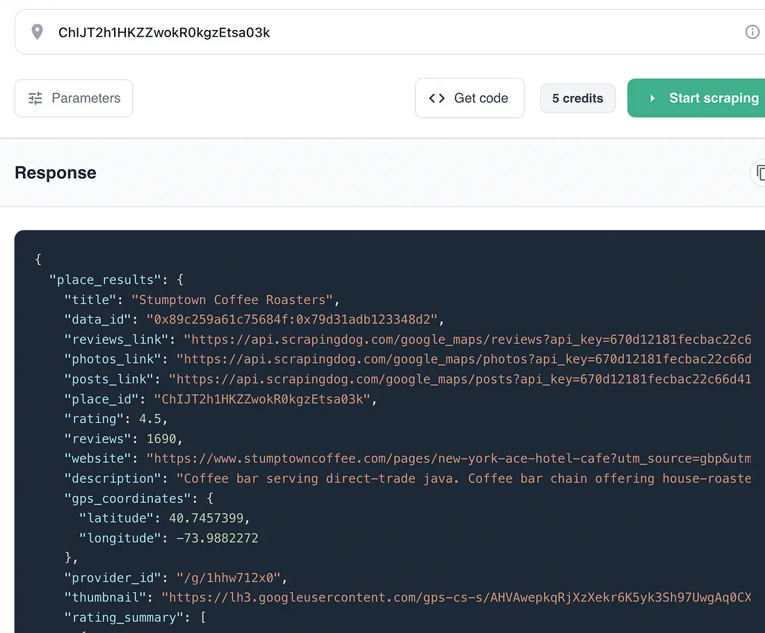 JSON Response