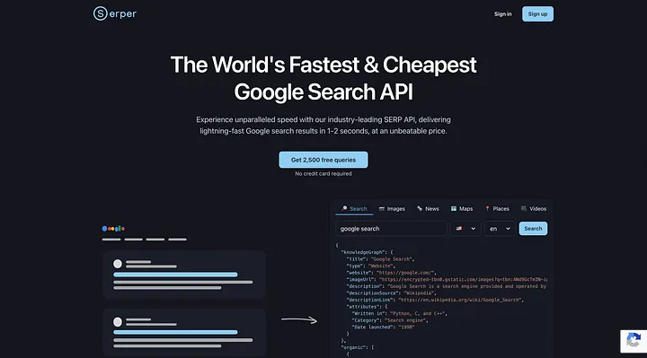 serperdev dashboard